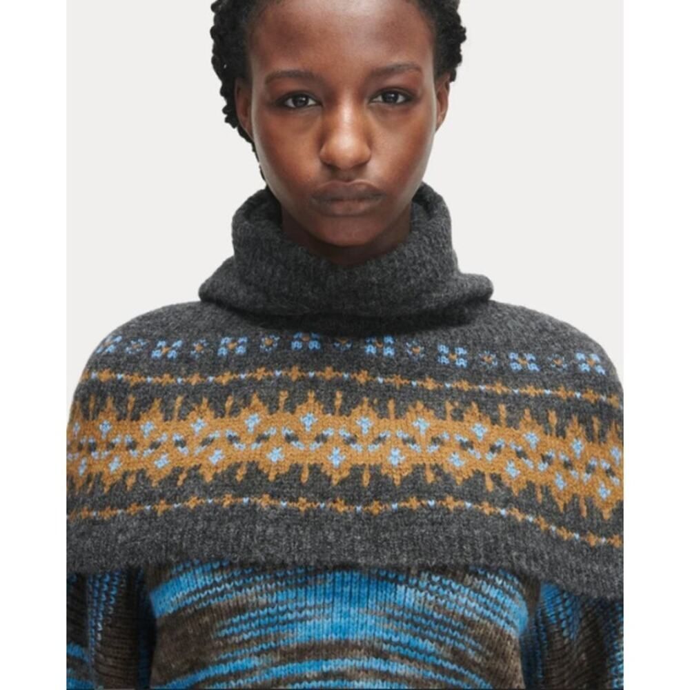 Brand new Rachel Comey Corey Balaclava Capelet Charcoal one size - Picture 5 of 9